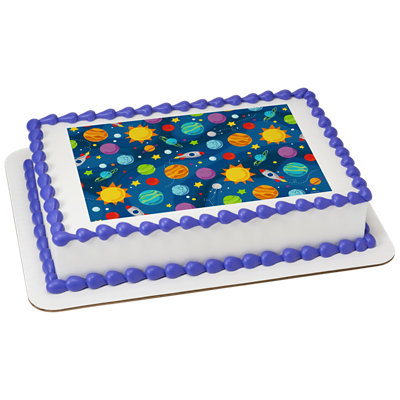 Outer Space Image Photo Cake - Image 1