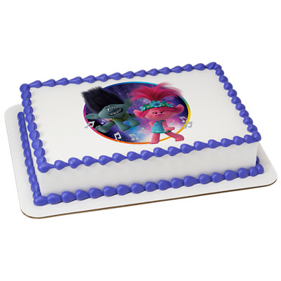 DreamWorks Trolls 2 Let's Dance! Image Photo Cake - Image 1