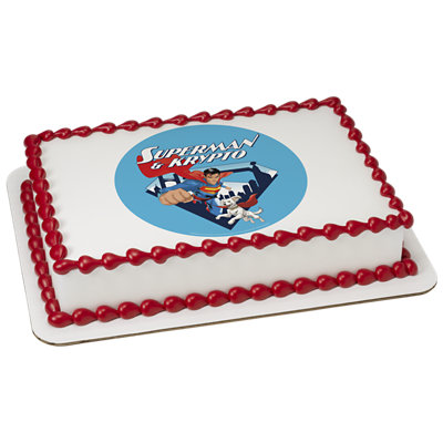 Superman And Krypto Image Photo Cake - Image 1
