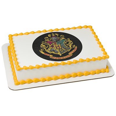 Harry Potter Hogwarts Crest Image Photo Cake - Image 1