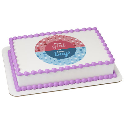 Team Girl Or Team Boy Image Photo Cake - Image 1