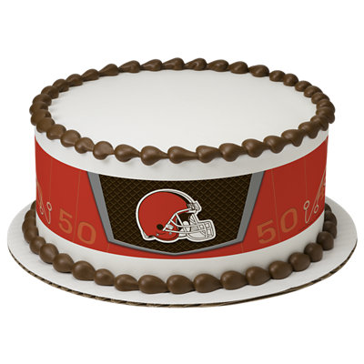 NFL Cleveland Browns Strip Photo Cake - Image 1