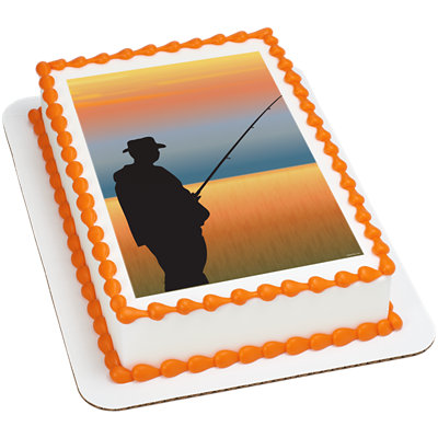 Fishing Image Photo Cake - Image 1