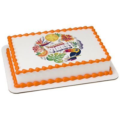 Tropical Vibes Image Photo Cake - Image 1