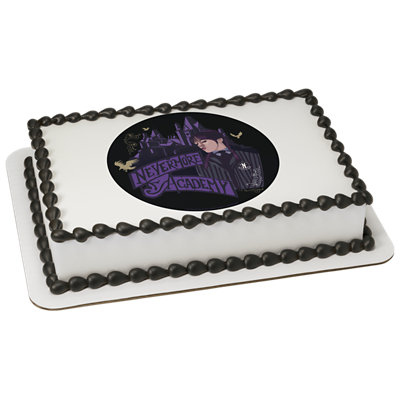 Wednesday Nevermore Academy Image Photo Cake - Image 1