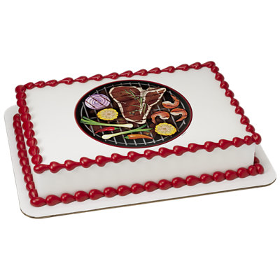 Grill Top With Food Image Photo Cake - Image 1