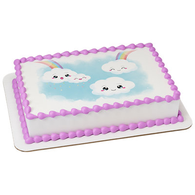 Kawaii Clouds Image Photo Cake - Image 1