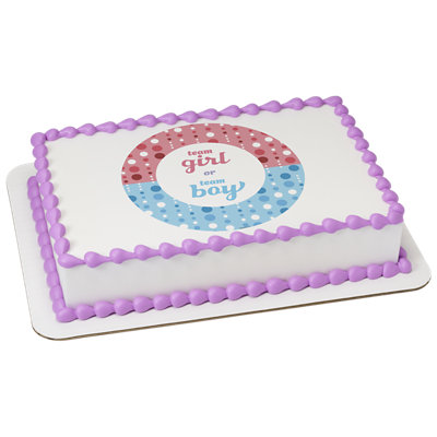 Team Girl Or Team Boy Image Photo Cake - Image 1