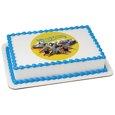 Hot Wheels™ Burnin' Rubber Image Photo Cake - Image 1