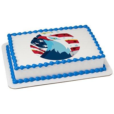 Patriotic Eagle Image Photo Cake - Image 1