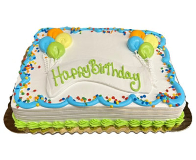 Balloons With Banner Sheet Cake - Image 1