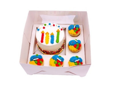 Confetti Candles Cake and Cupcake Combo Box - Image 1