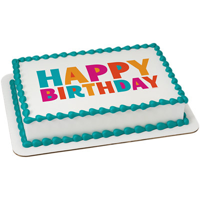 Birthday Fiesta Image Photo Cake - Image 1