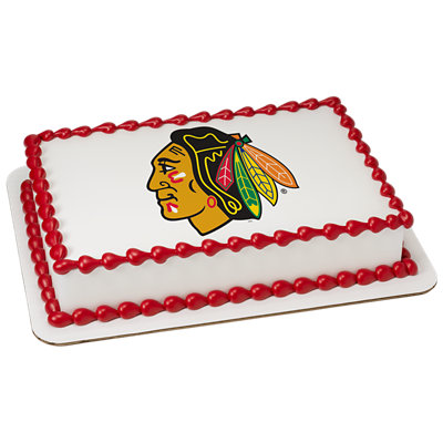 NHL® Chicago Blackhawks Image Photo Cake - Image 1