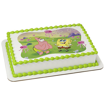 Spongebob Squarepants Jellyfish Image Photo Cake - Image 1