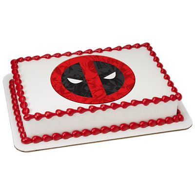 Deadpool Icon Image Photo Cake - Image 1