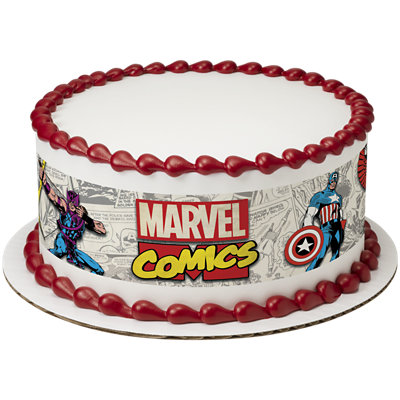 MARVEL Comics Comic Pages Strip Photo Cake - Image 1