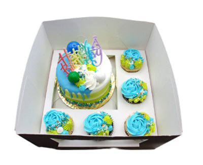 Drips and Balloon Cake and Cupcake Combo Box - Image 1