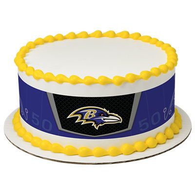 NFL Baltimore Ravens Strip Photo Cake - Image 1
