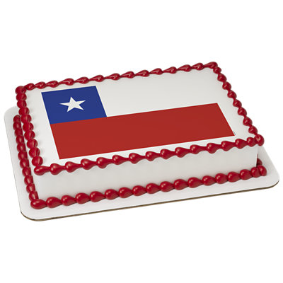 Chile Country Flag Cake - Image 1