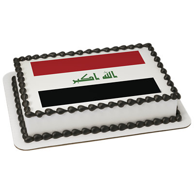 Iraq Country Flag Cake - Image 1