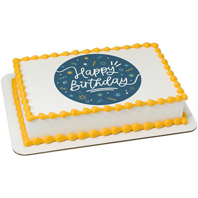 Happy Birthday Bash Image Photo Cake - Image 1