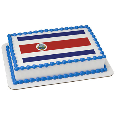 Costa Rica Country Flag Cake - Image 1