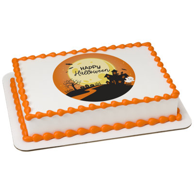 Happy Halloween Haunted House Cake - Image 1