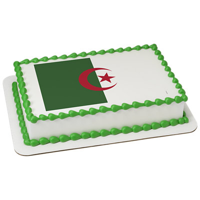 Algeria Country Flag Cake - Image 1