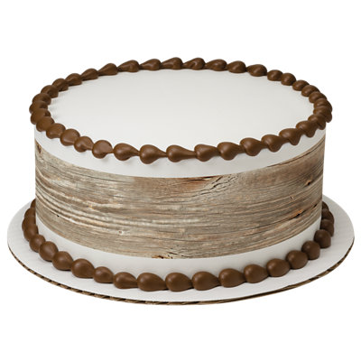 Wood Grain Strip Photo Cake - Image 1