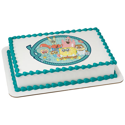 Spongebob Roped In Image Photo Cake - Image 1