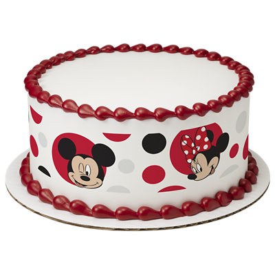 Mickey Mouse & Minnie Mouse Strip Photo Cake - Image 1