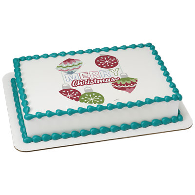 Merry Christmas Image Photo Cake - Image 1