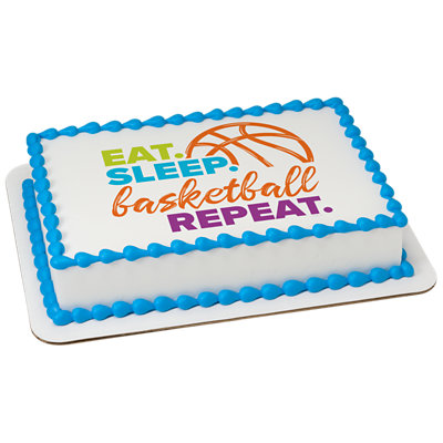 Eat, Sleep, Basketball, Repeat Image Photo Cake - Image 1
