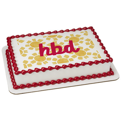 Happy Birthday Sun Image Photo Cake - Image 1