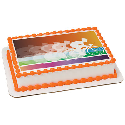 Cycling Image Photo Cake - Image 1
