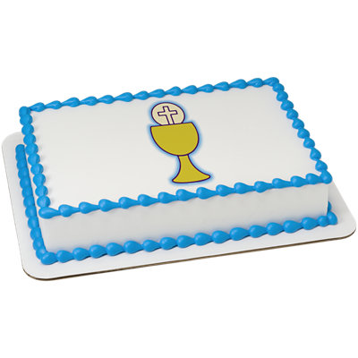 Communion Chalice Image Photo Cake - Image 1