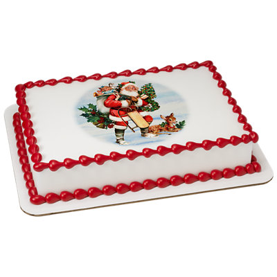 Delivering Toys Image Photo Cake - Image 1
