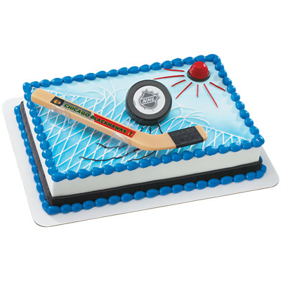NHL® Chicago Blackhawks® Slap Shot Cake - Image 1