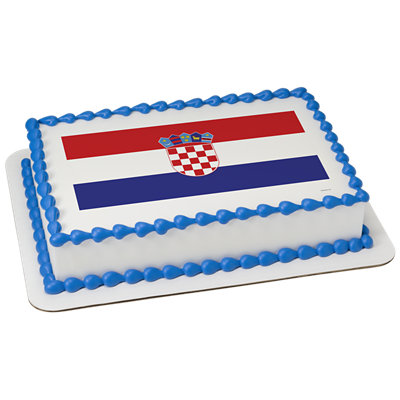Croatia Country Flag Cake - Image 1