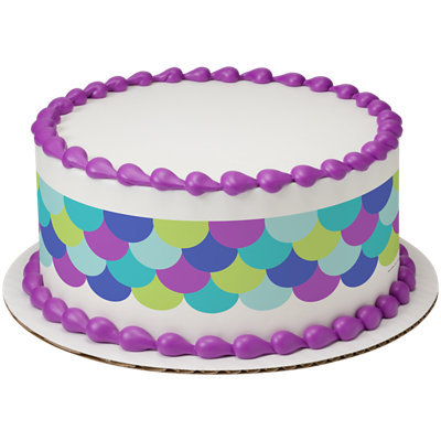 Mermaid Scales Strip Photo Cake - Image 1