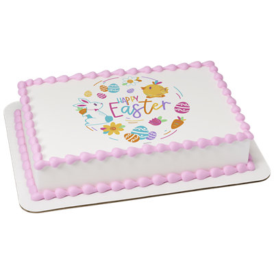 Happy Easter Chick & Bunny Cake - Image 1