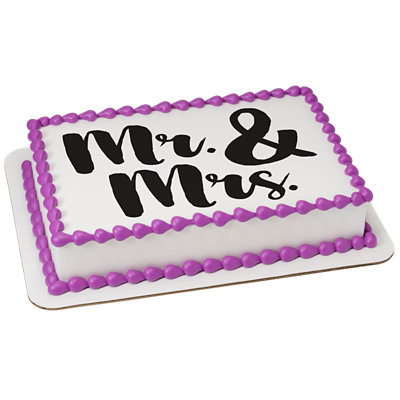Mr & Mrs Image Photo Cake - Image 1