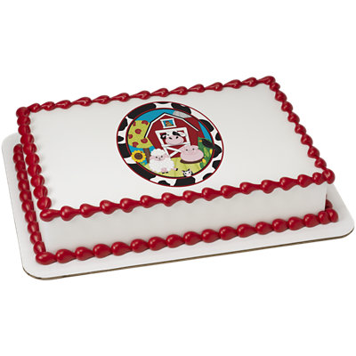 Baby Barnyard Image Photo Cake - Image 1