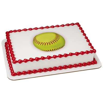 Softball Photoreal Image Photo Cake - Image 1