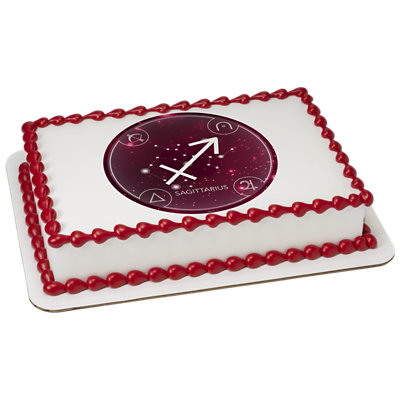 Zodiac Sagittarius Image Photo Cake - Image 1