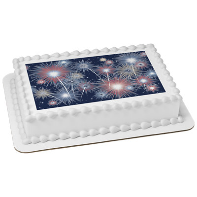 Fireworks-Sheet Cake - Image 1