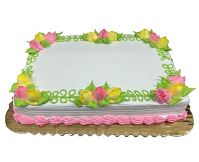 Festive Flowers Sheet Cake - Image 1