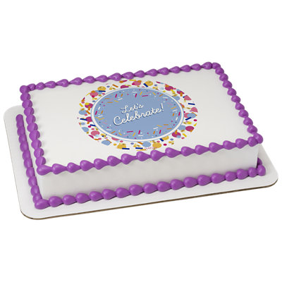 Packed Party Let's Celebrate Image Photo Cake - Image 1
