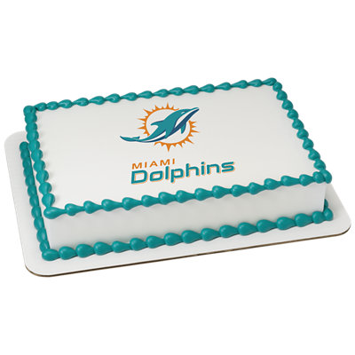 NFL Miami Dolphins Image Photo Cake - Image 1